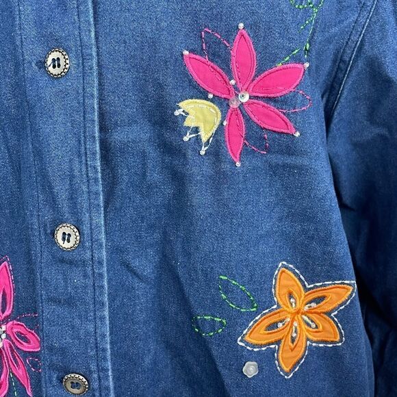 EUC Alfred Dunner Womens Denim Style Jacket Size 14 - Picture 3 of 6